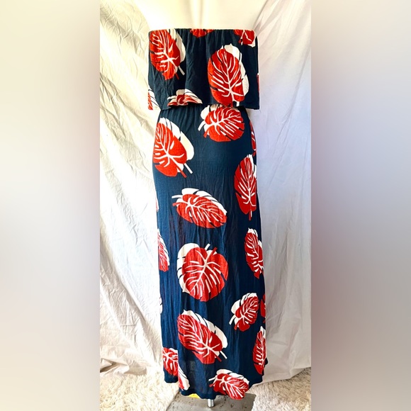 Lucky Brand Women's Tossed Leaf Maxi Dress‎ size Small - Picture 6 of 10